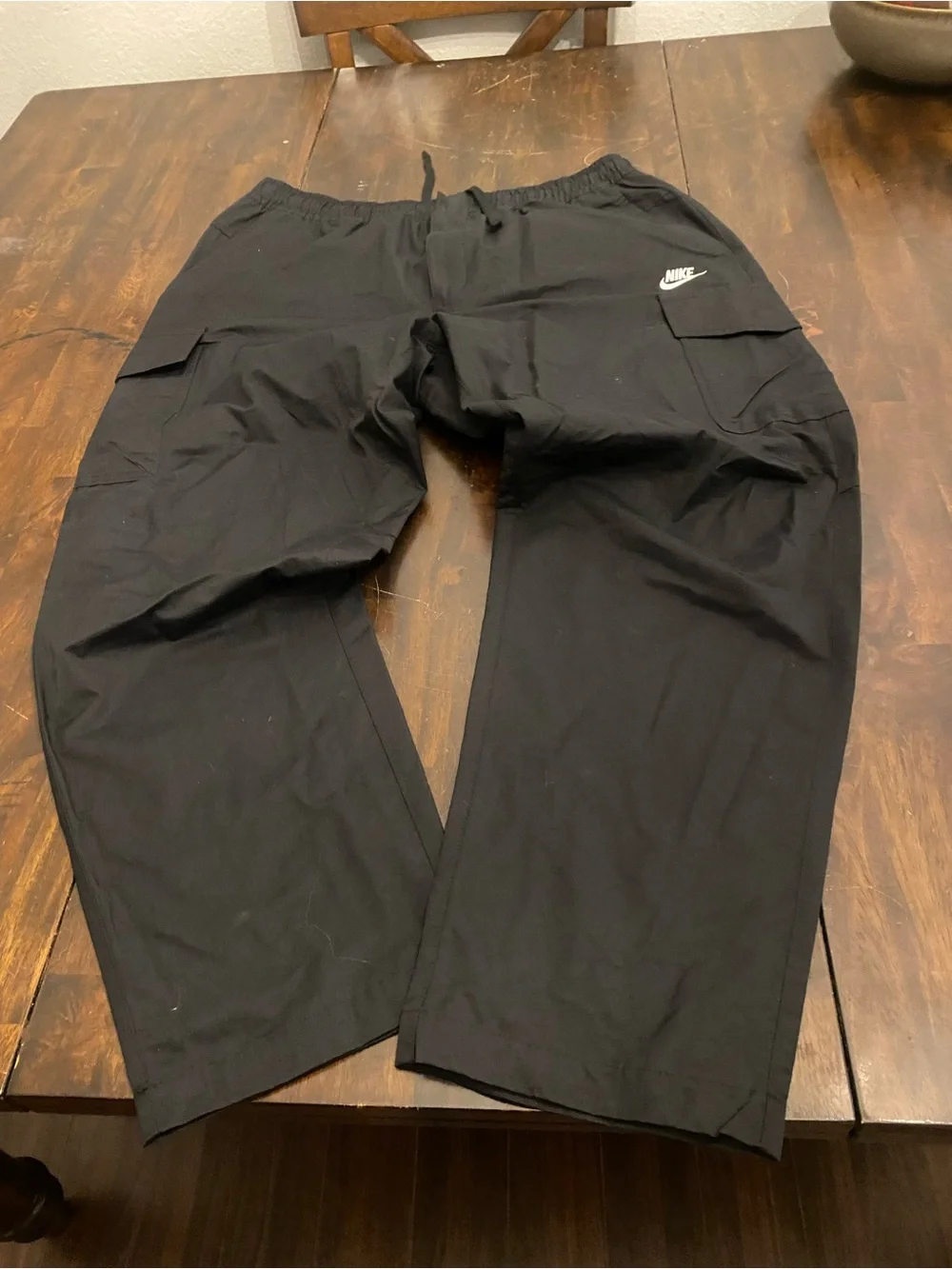 Nike Men’s Black Cargo Pants with Side Pockets